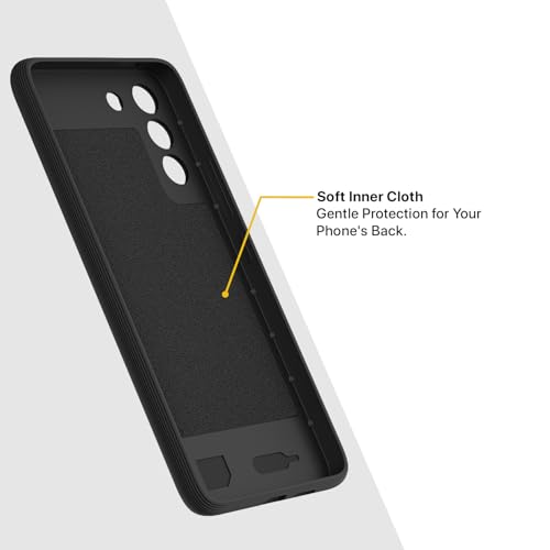 Image of Outlouders Back Cover for Samsung Galaxy S21 FE 5G | Full Camera Protection | TPU Soft Flexible Shockproof Bumper Case (Black)