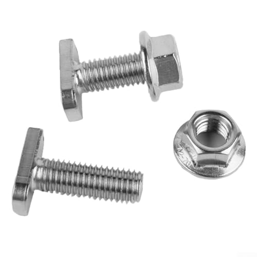 M8 Hammer Head Screws and Flange Nuts Set, 20 Pieces, 304 Stainless Steel, DIN 6923 Specification (M8*35)