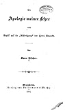 Die Apologie meiner Lehre nebst Replik auf die Abfertigung des Herrn Schenkel