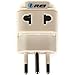 OREI US to Brazil Plug Adapter - Type N Travel Adapter for Brazil - Universal 2 in 1 - CE Certified - RoHS Compliant - White (DB-11C)