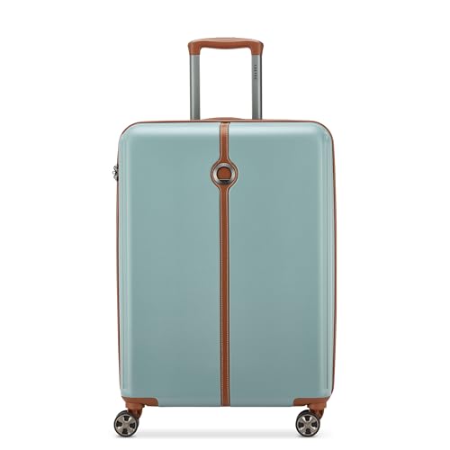 Image of DELSEY PARIS Bianca 66 cms Medium Check-in ABS /Polycarbonate Hard Sided 8 Wheels and Expandable Spinner Suitcase /Trolley Bag for Travel with TSA Lock- Sage Green