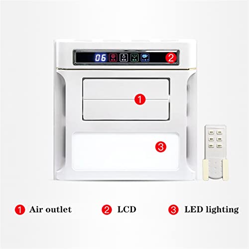 Ventilador de ventilación con luz LED integrada para montaje en techo, extractor silencioso 30×30 con pantalla LCD para baño y cocina, potente extractor de baño miniatura 2