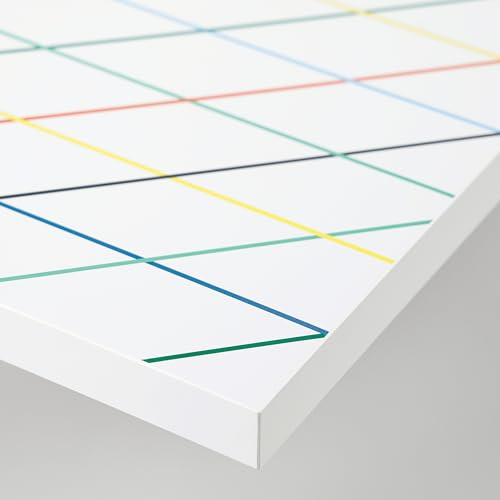 Table de bureau LAGKAPTEN/SPÄND avec plateau graphique multicolore