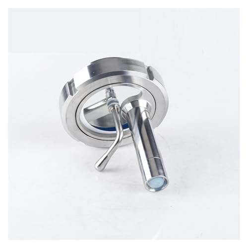 KACOME 304 Stainless Steel with Brush Live Connection Sight Glass Light Sanitary by Any Wiper with Light Glass Observation Window Sight Hole(DN80 316(89))