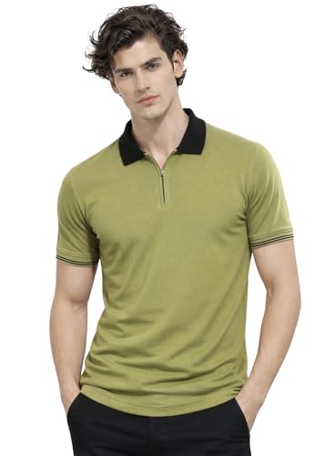 Image of Mens Premium Cotton Polo T-Shirt | 220 GSM Soft Fabric | Casual Stylish Look | Zipper Polo Design Snow White Polo T Shirt | Polo Tshirt for All-Day Wear