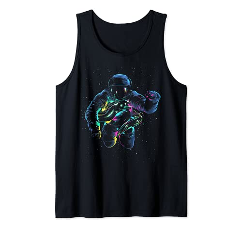 Astronaut tropical fish in the space Tank Top