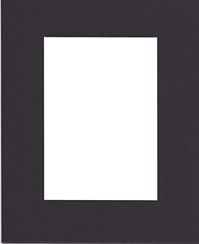 Pack of (2) 16x20 Acid Free White Core Picture Mats Cut for 11x14 Pictures in Black