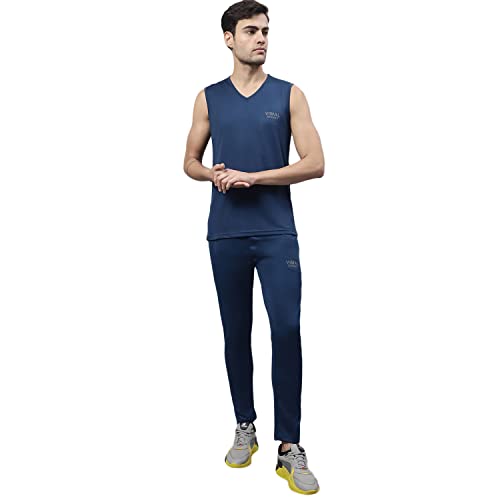 Image of Mack Jonney Dryfit Lycra Solid Co-ord Set Tracksuit For Men (Pack of 2)-DRY BLK OLV V SL D10 04-P