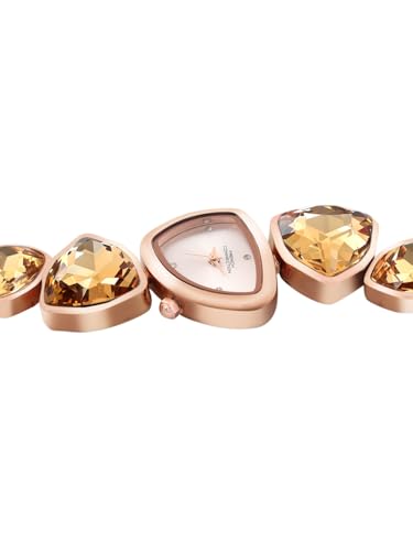 Image of French Connection Asymra Sunray Rose Gold Dial with Crystal Bracelet Analog Watch for Women - FCN0205RGM
