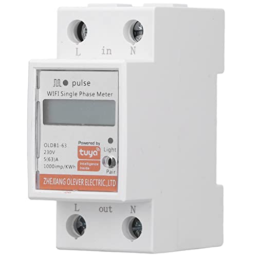 Medidor de Energia Digital LCD Monofásico Medidor de Energia Inteligente WIFI Montagem Em Trilho DIN