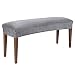 Colorxy Velvet Bench Covers for Dining Room - Stretch Spandex Upholstered Bench Slipcover Rectangle Removable Washable Bench Furniture Seat Protector for Living Room, Bedroom, Kitchen (Silver Grey)