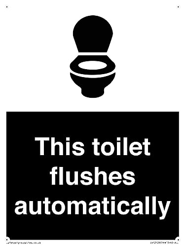 Panneau WC This toilet flushes automatically A5P en finition haute durabilité pour entreprise