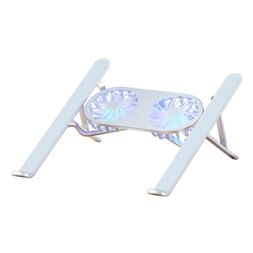 Base ajustable aluminio para laptop con ventilador silencioso miniatura 1