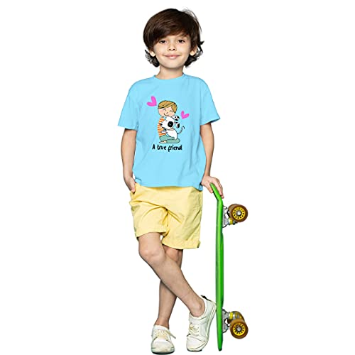 Image of Boys Regular Fit Cotton Tshirt Printed Tshirt for Friendship Day Tshirt for Friends
