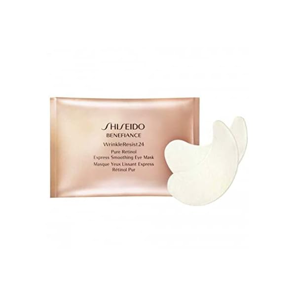 Shiseido Benefiance WrinkleResist24 Pure Retinol Express Smoothing Anti-Aging Eye Mask, 12 Counts of 2 Eye Masks
