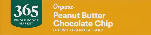 365 by Whole Foods Market, Organic Chocolate Chip Peanut Butter Granola Bar, 8 Count