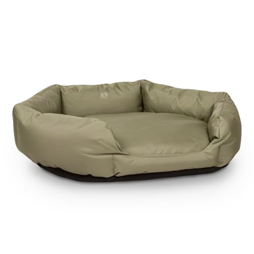 Image of K9 Ballistics Tough Ripstop Oval Bolster Dog Bed, Small, Sage Green