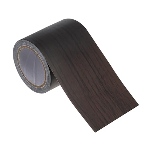 PATIKIL Wood Grain Repair Tape 2.2" x15ft, Self Adhesive Realistic Textured Repair Tape Patch for Floor Door Table Cabinets Desk,Black Wood Grain