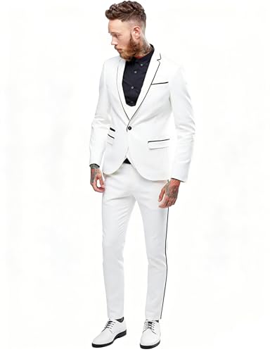 Costume décontracté homme veste blazer un bouton confort de bureau