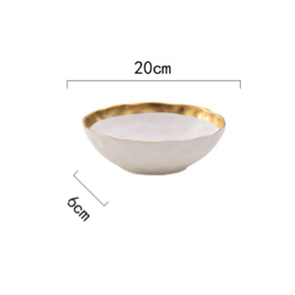 Set Di 2 Ciotole Per Noodle Ciotola Per Zuppa, Ciotole Per Cereali In Ceramica Vintage Per Pasta Per Insalata Di Riso E Cereali Per Zuppa,Ciotola Per Ramen-white||7.8 inches