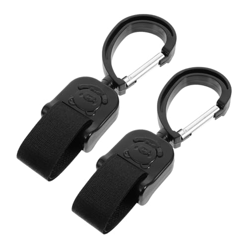BESPORTBLE 2Pcs Stroller Hooks Rotating Hanging Bag Clips for Shopping Diaper Bags and More Durable Easy Attachment Stroller Types