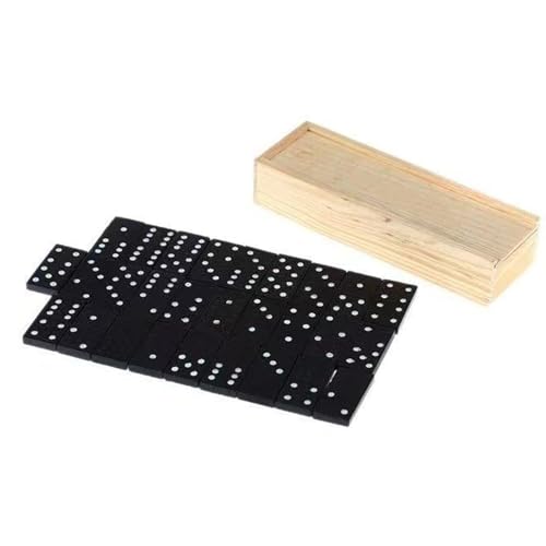 LfrXtra 28Pack Entertainment Wood Dominoe Reisespiel Block Dot Dominos Brettspiel Für Kinder Erwachsene Und Pädagogen