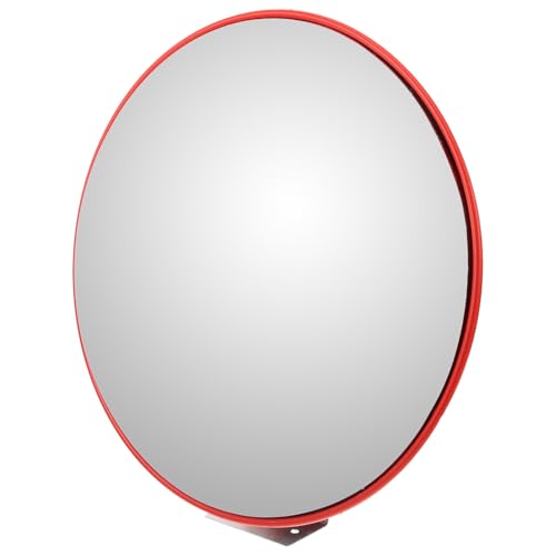 HOMOBABE Espejo de Tráfico Gran Angular de 30 Cm para Seguridad en Carreteras y Tiendas, Lente Convexo Naranja de Abs para Mejorar la Visibilidad y Prevenir Accidentes