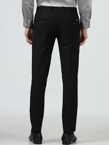 Image of Mc Henry Men's Solid Techno Flex 2-inch Waist Expandable Premium Luxurious Wrinkle Free Slim Fit Trousers