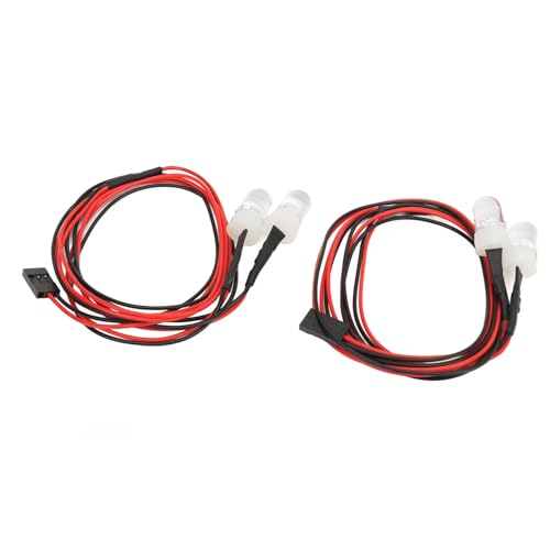 Luz LED para Carro RC, Luz RC Universal Leve 2 Unidades Fácil de Instalar para Caminhão RC (Luz bran