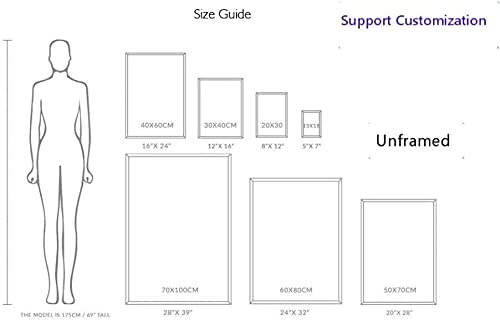 Wall Art Canvas Schilderij Frida Kahlo Portret Moderne Abstracte HD Prints Foto Mooie Vrouwen Portret Poster Grafische voor Woonkamer Thuis decor,30x40cm - Afbeelding 8