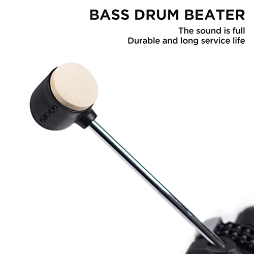 Gioco Bass Drum Pedal - Double Chain Kick Drum Pedal For Drum Set And Electronic, Single Pedal Hammer, Suitable For Beginner & Pro Drummers #TOP3