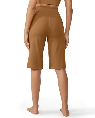 Image of Promover 14 inch /21 inch /23 inch /25 inch Inseam Capri Pants for Women Wide Leg Yoga Cropped Pants with Pockets Loose Casual Summer Pant