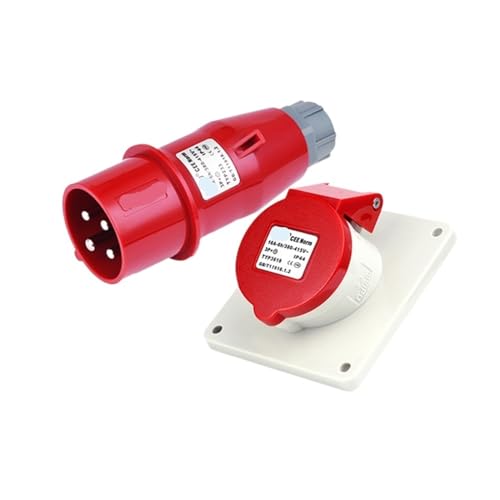 Prise industrielle 4 broches IP44 16A 400V de haute précision pour automobile