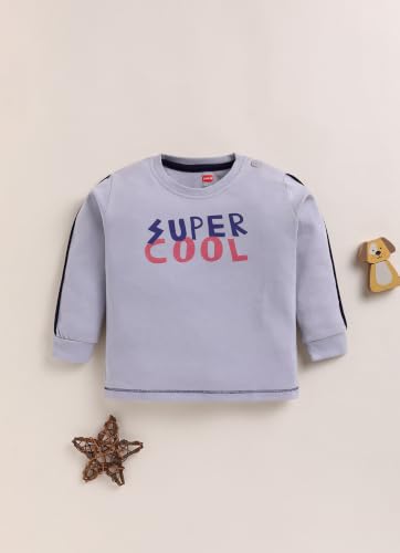 Image of LuvLap Baby Boys Regular Fit 100% Cotton Full Sleeves Boys T-Shirt Set Pack of 2