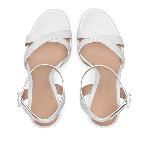 Women's Platform Chunky Heels Open Toe Ankle Strap High Heeled Sandals Shoes for Party Evening Brunch4