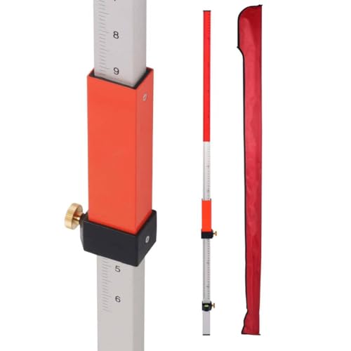 Laser-Grade-Stab, Laser-Wasserwaage für Rotationslaser mit Schnellverschluss-Aluminiumstab zum Messen