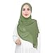 Lina & Lily Solid Color Thick Chiffon Muslim Hijab Long Scarf (Light Olive)