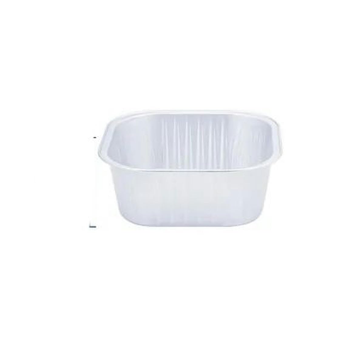 10/50pcs gobelets de cuisson en papier d'aluminium 300 ml crème brûlée dessert gobelets à cupcakes de forme carrée avec couvercles outils de gâteau à muffins-argent-50pcs