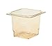 Cambro 65CLRHP150 Food Pan Colander 1/6 X 5" H-Pan Amber Case of 6