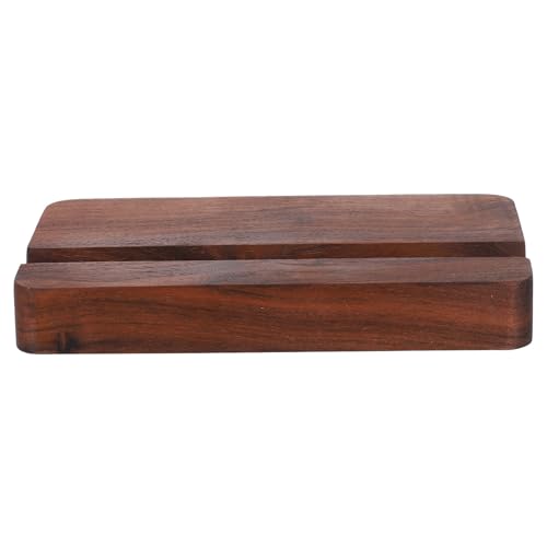 Ipetboom Base de Madera para Calendario de Escritorio con Doble Ranura Soporte Antideslizante para Tarjetas y Fotos Organizador Compacto para Oficina Hogar y Tiendas Nogal