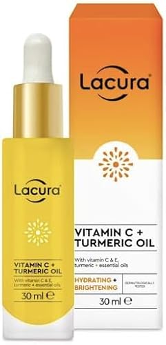 Image of Ark Future LACURA Vitamin C + Turmeric Oil Face Serum 30ml – Hydrating & Brightening Facial Oil with Ginger & Sweet Orange | Enriched with Raspberry,