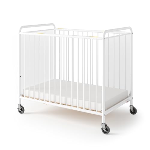 Foundations Chelsea Metal Compact Daycare Crib with Casters