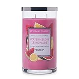 Colonial Candle Watermelon Lemonade Scented Jar Candle, Classic Cylinders Collection, 2 Wick, Red, 19 oz - Up to 120 Hours Burn