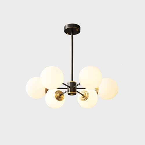 Lustre à Haricots Magiques en cuivre noir à 12 têtes pour un salon scandinave élégant