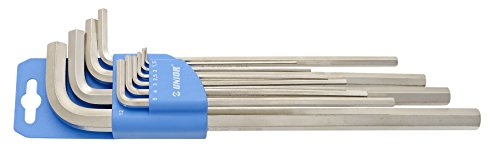 Unior 220/3LPH Allen Key Set for Allen Screws Long Version Set in Plastic Clip, Black