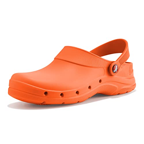 Eva Walk - Clogs For Women And Men - Non Slip Shoes For Work - Bistro Chef Clogs - Nurse And Garden Shoes Orange #TOP10