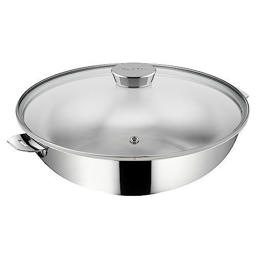 Wok 12138042026 con coperchio, 26 cm in acciaio inox