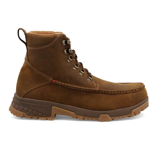 Twisted X Men's 6" Work Boot, Moc Toe Composite Toe with CellStretch4
