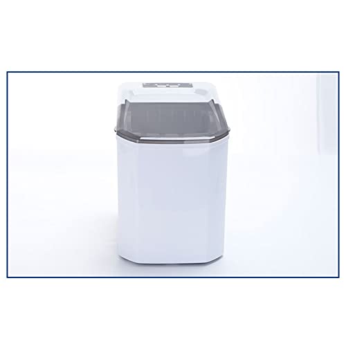 Máquina fabricadora de hielo de mostrador, portátil mini, con dos tamaños de cubos de hielo, operación silenciosa y ventana visible, para hogar, cocina, oficina, bar o fiesta miniatura 6