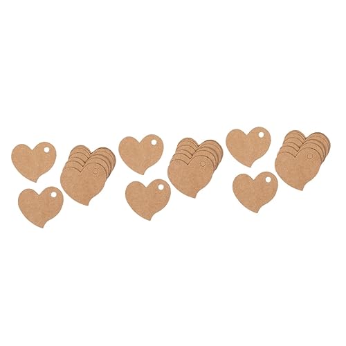 Étiquettes en papier kraft cœur pour mot doux sur paquet cadeau de Noël et badge